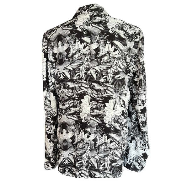 NWT urban outfitters silence + noise lightweight abstract floral blazer size L - Picture 3 of 5